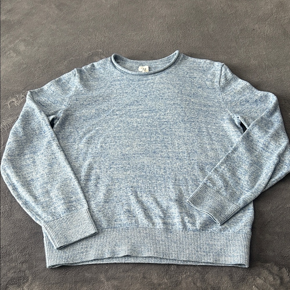GAP Men's Heather light Blue Crewneck Sweater